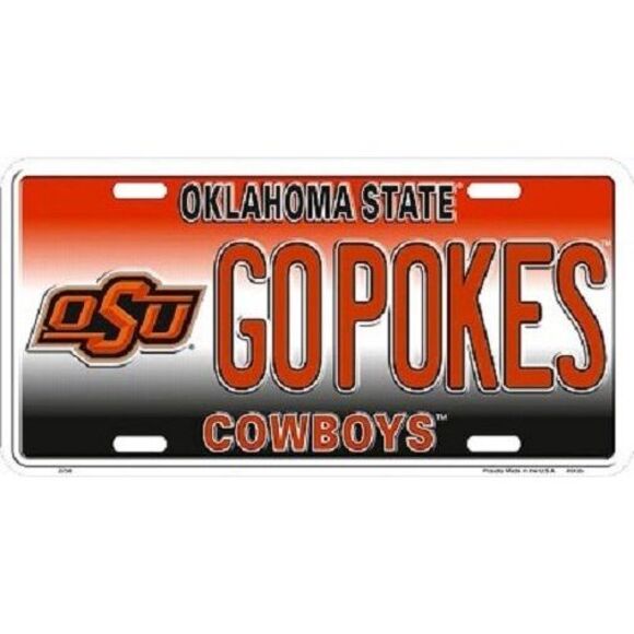 Oklahoma State Cowboys NCAA "GO POKES" License Plate - Picture 3 of 3